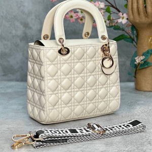 Christian Dior - Dior Lady Orta Boy - Beyaz
