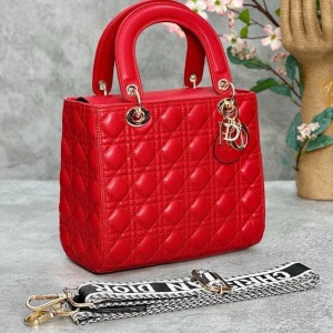 Christian Dior - Dior Lady Orta Boy - Kırmızı