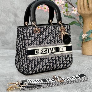 Christian Dior - Dior Lady Orta Boy - Krem Siyah