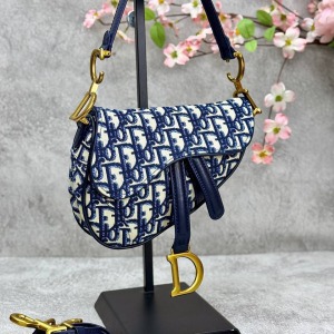 Christian Dior - Saddle Küçük Boy Çanta - Mavi