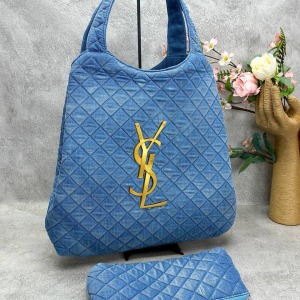 Yves Saint Laurent - Icare Maxi Alışveriş Çantası - Mavi 