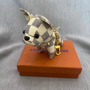 Louis Vuitton Köpek Figürlü Çanta Süsü - Ten Rengi