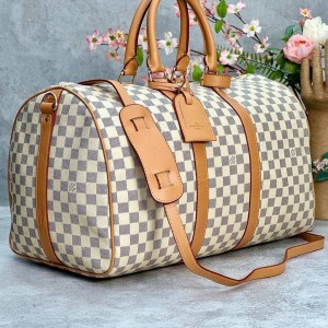 Louis Vuitton - Keepall Bandoulier Seyahat Çantası - Krem