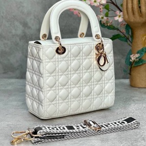 Christian Dior - Dior Lady Orta Boy - Beyaz