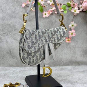 Christian Dior - Saddle Küçük Boy Çanta - Gri