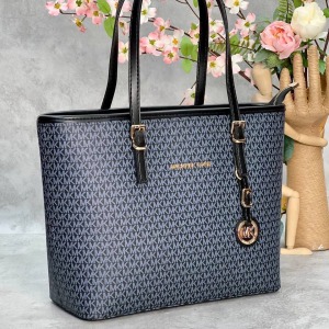 Michael Kors - Jet Set Üst Fermuarlı Omuz Çantası - Mavi