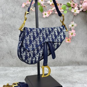 Christian Dior - Saddle Küçük Boy Çanta - Mavi